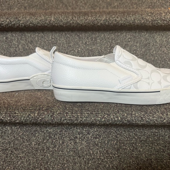 Coach White Slip-On Loafers - Picture 1 of 5